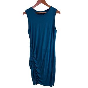 Athleta high neck side drawstring midi dress — MT